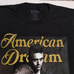 James Dean - American Dream , Gold Text Official T Shirt ( Men M, L ) ***READY TO SHIP from Hong Kong***